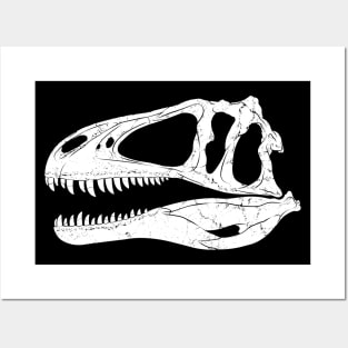 Acrocanthosaurus fossil skull Posters and Art